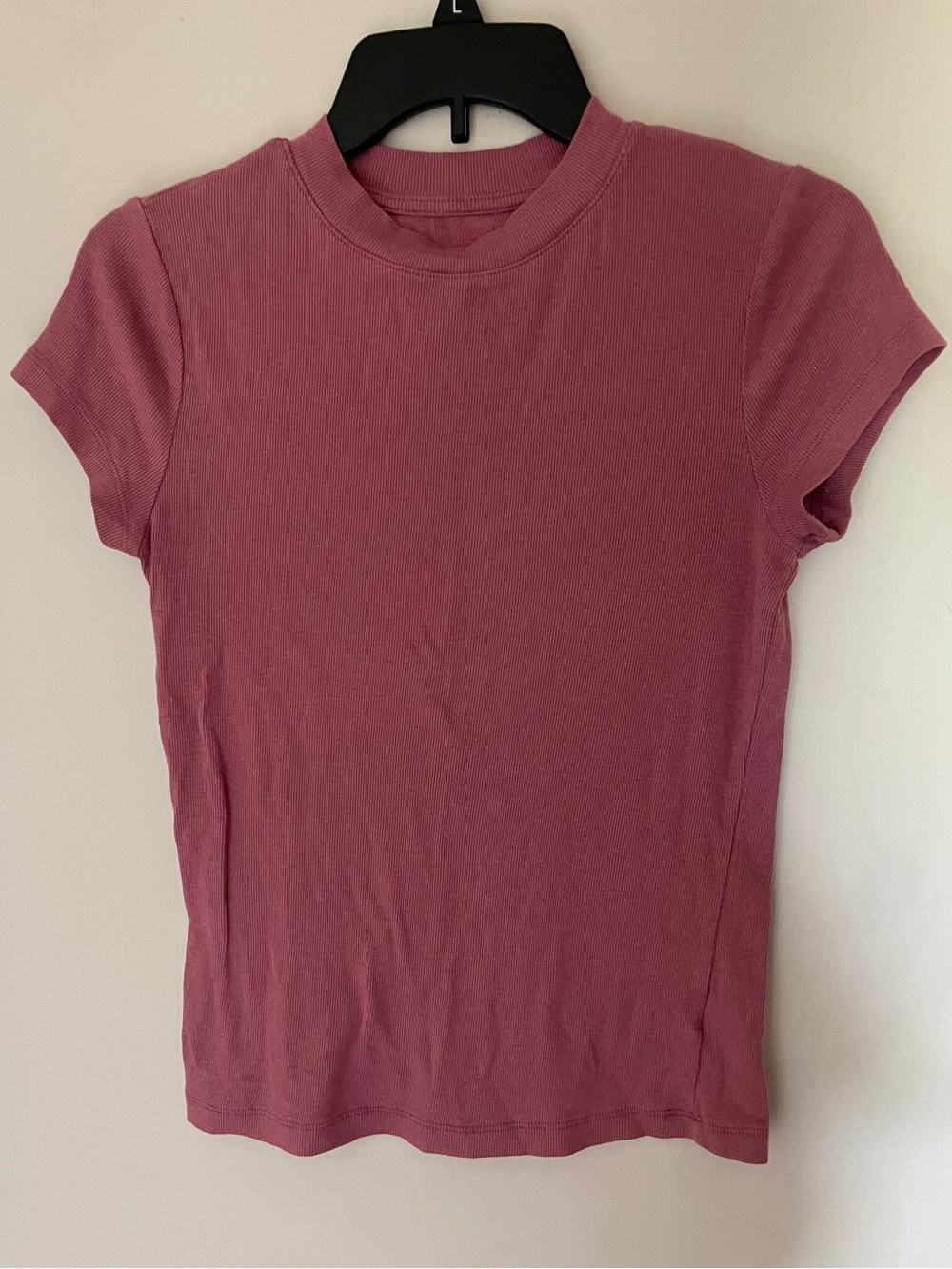 a new day Short Sleeve Crewneck Top in Dusty Mauve